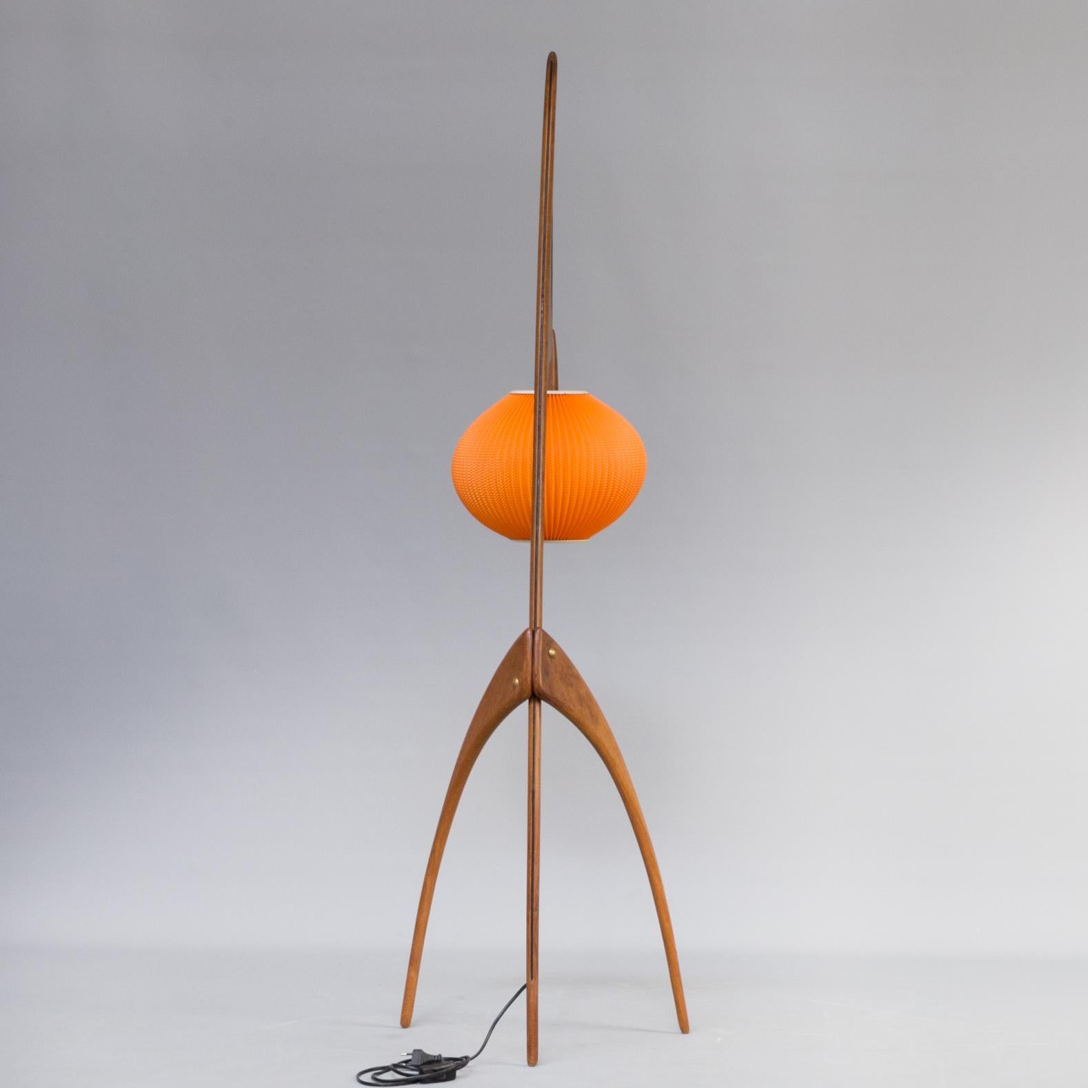 20th Century 1950s Jean Rispal Floor Lamp ‘Praying Mantis’ for Rispal, France For Sale
