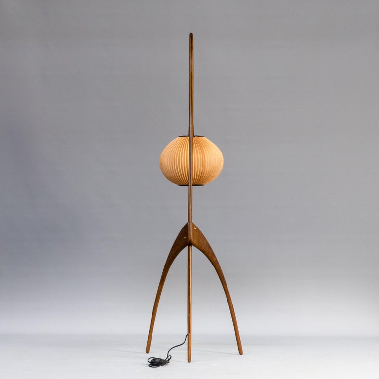 1950s Jean Rispal Floor Lamp “Praying Mantis” for Rispal, France For ...