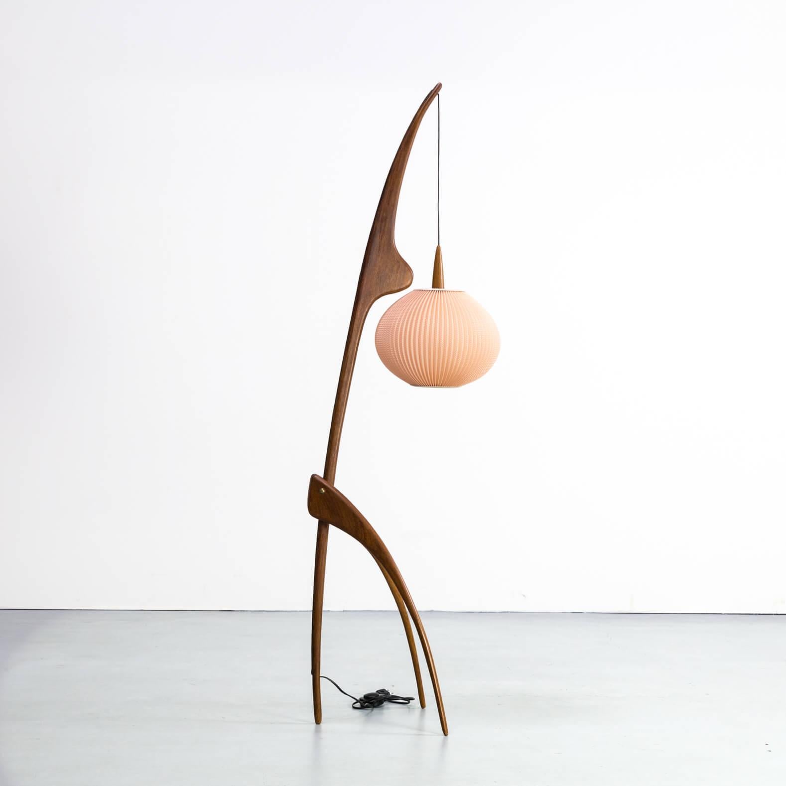 Mid-Century Modern lampadaire des années 1950 Jean Rispal 'Praying Mantis' pour Rispal:: France