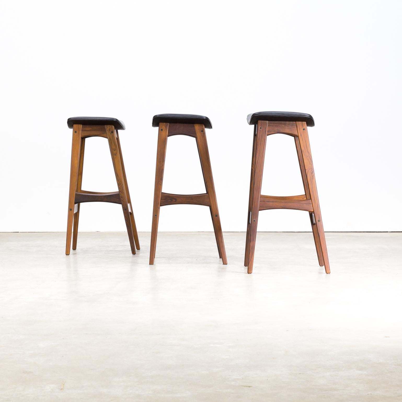 Danish 1950s Johannes Andersen Bar Stools for J. Skaaning & Son & Brdr. Andersen For Sale