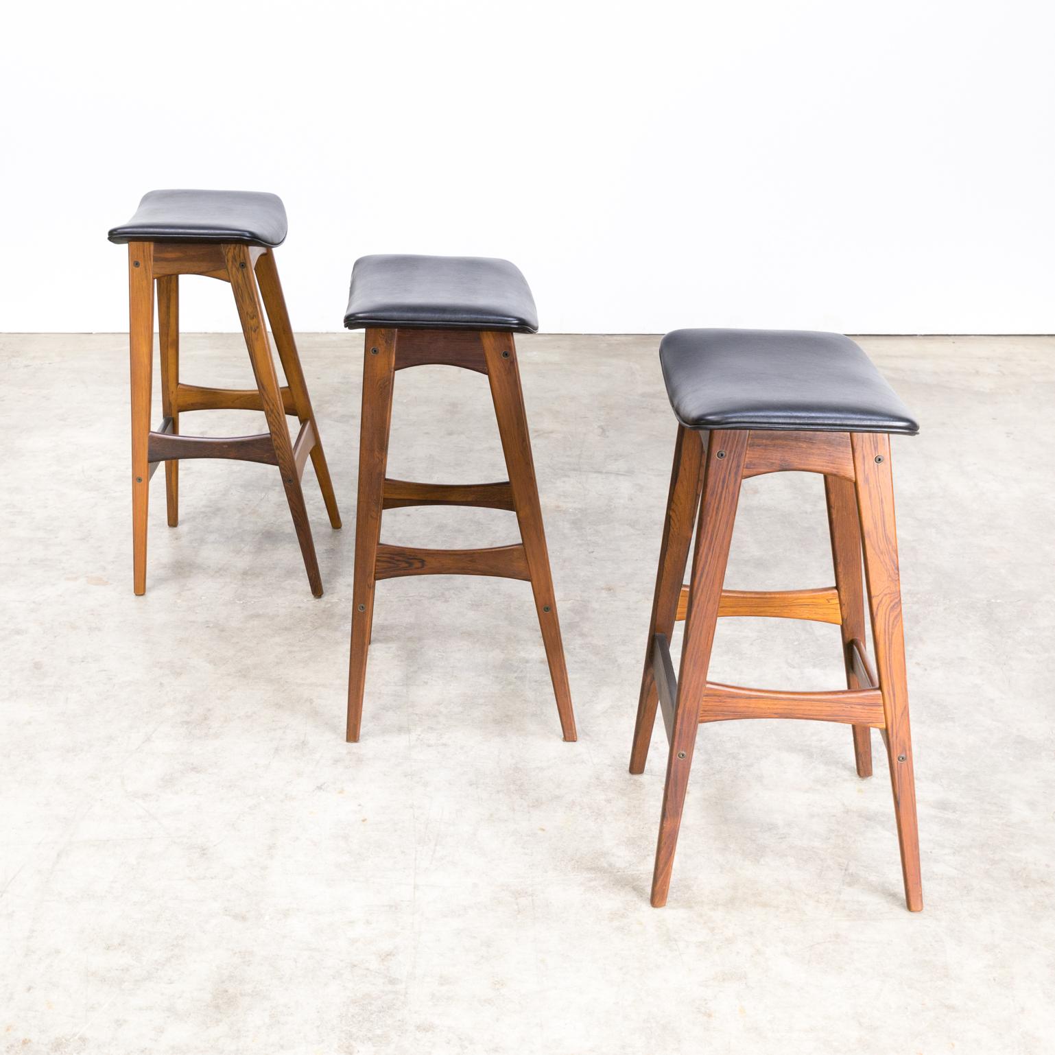 1950s Johannes Andersen Bar Stools for J. Skaaning & Son & Brdr. Andersen In Good Condition For Sale In Amstelveen, Noord
