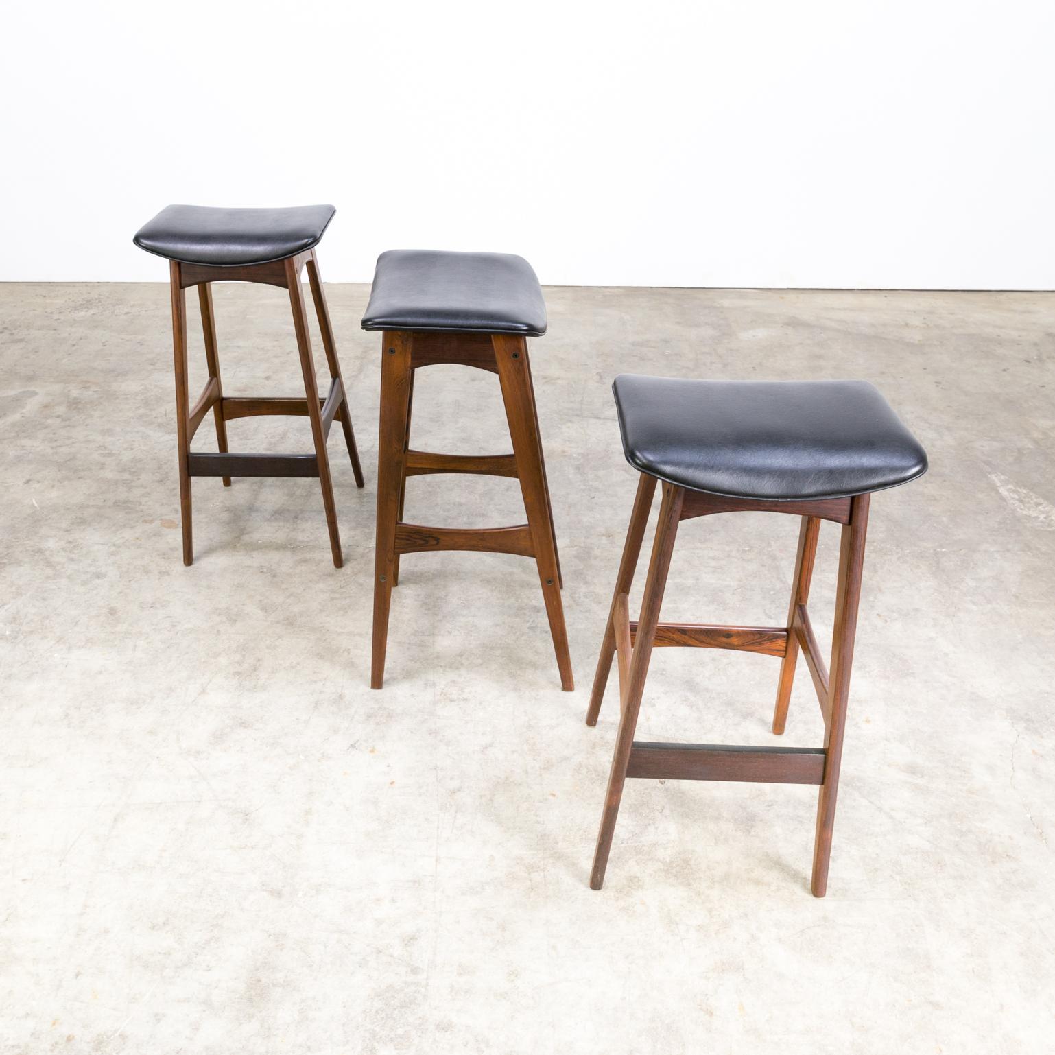 Mid-20th Century 1950s Johannes Andersen Bar Stools for J. Skaaning & Son & Brdr. Andersen For Sale