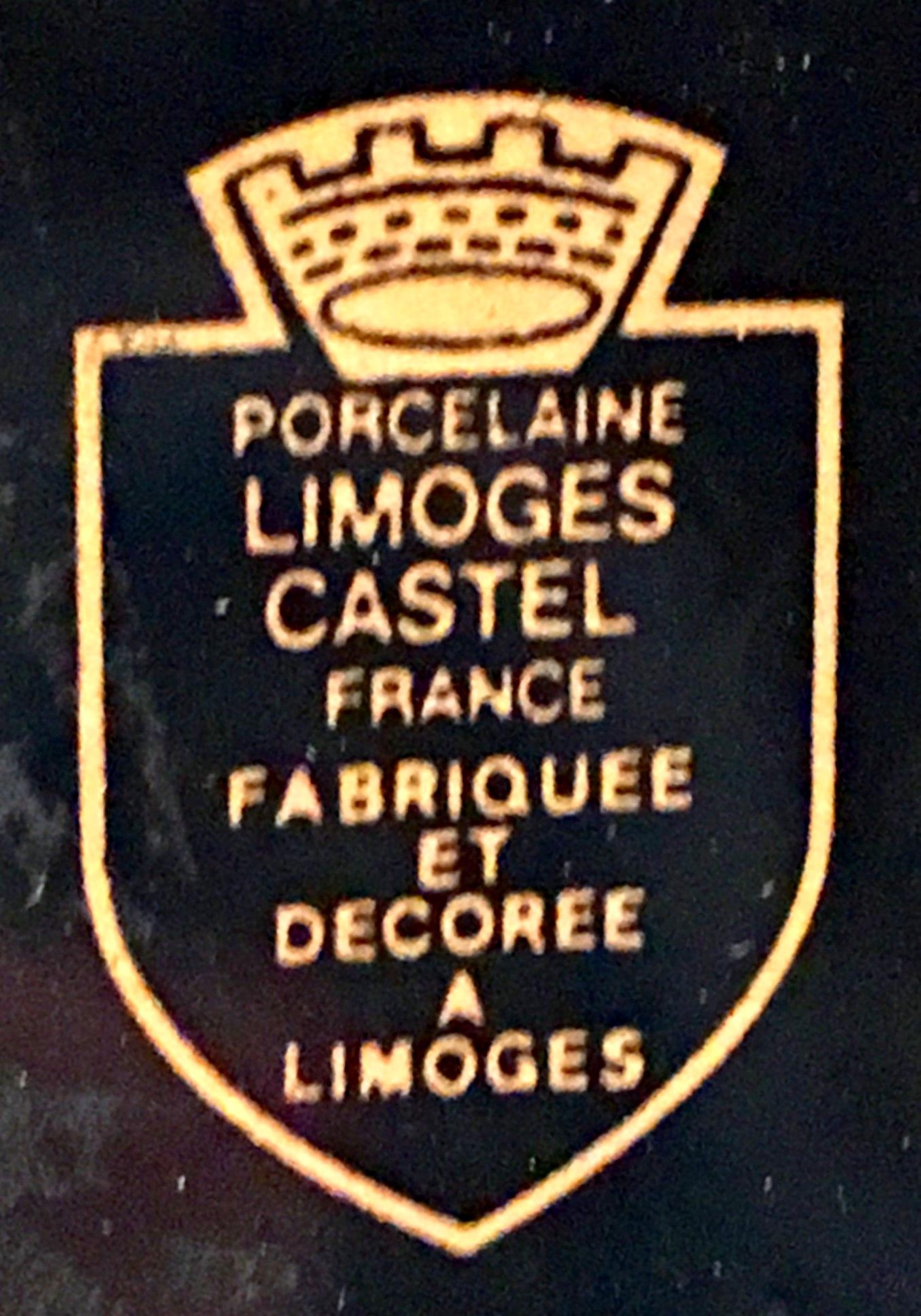 50'S Limoges France Cobalt & 22K Gold  Pitcher & Lidded Jar S/3 3
