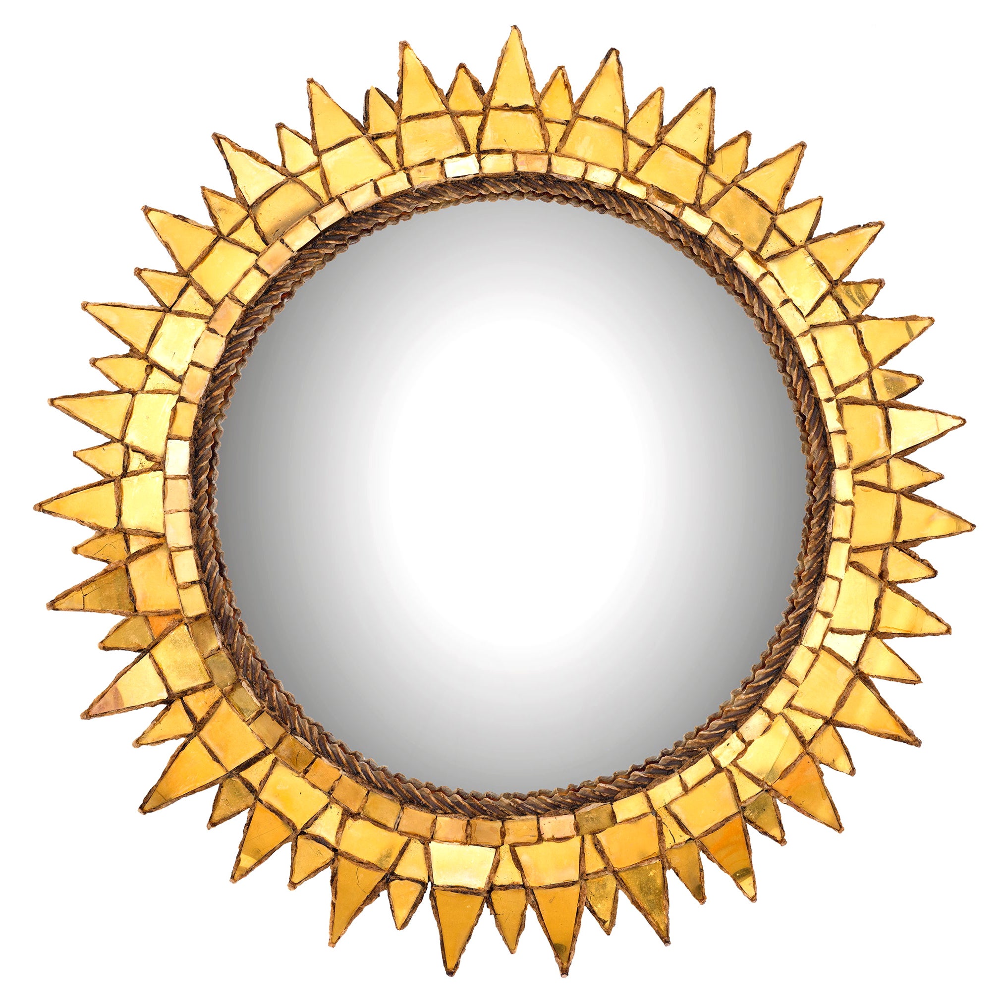 '50s Line Vautrin 'Soleil À Pointes N.3' Mirror in Gold Talosel