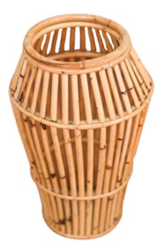 50's Mid Century Modern Bamboo Umbrella Cane Stand Holder Italy