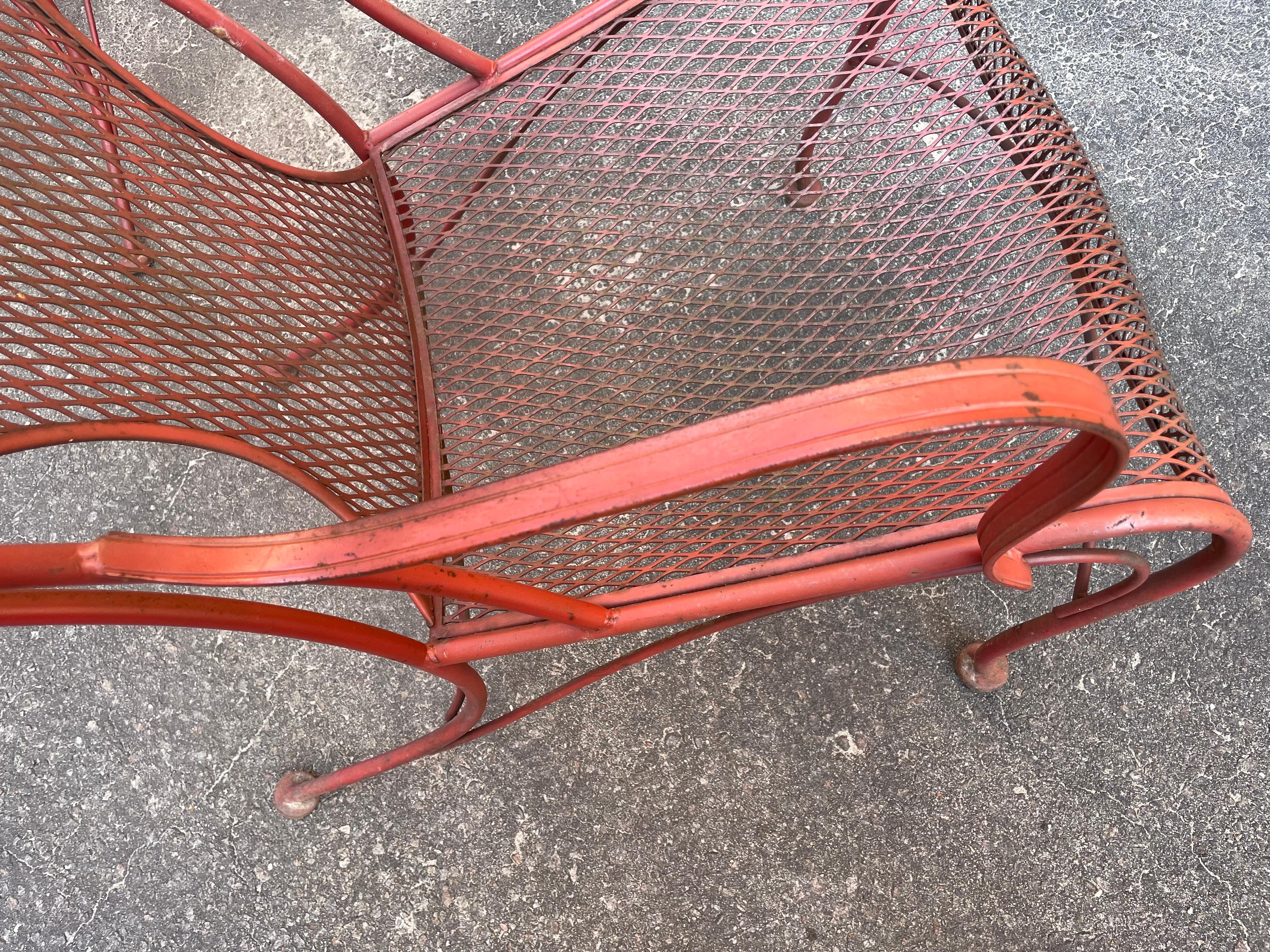 70s Herbert Saiger for Woodard Outdoor Garden Canopy Lounge Chairs, a Pair 4