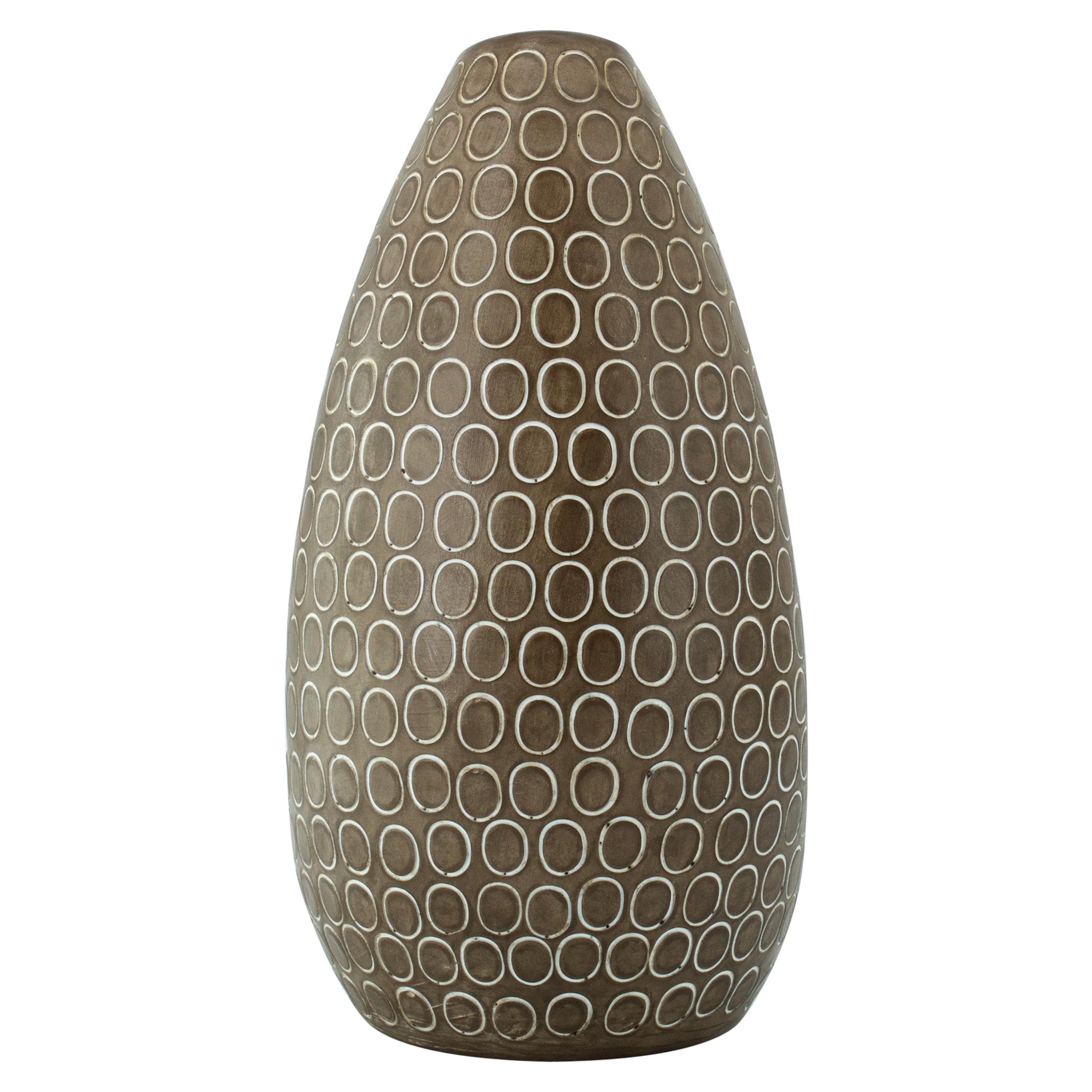 1950er Jahre Mitte des Jahrhunderts Zaccagnini Svedese Keramik Krug Vase Geometrisch Organisch Italien