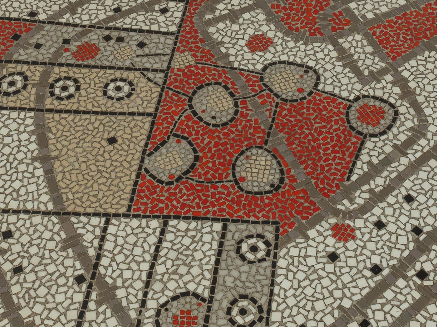 Metà XX secolo Tavolino da caffè a mosaico anni '50 di Ilse Möbel in vendita