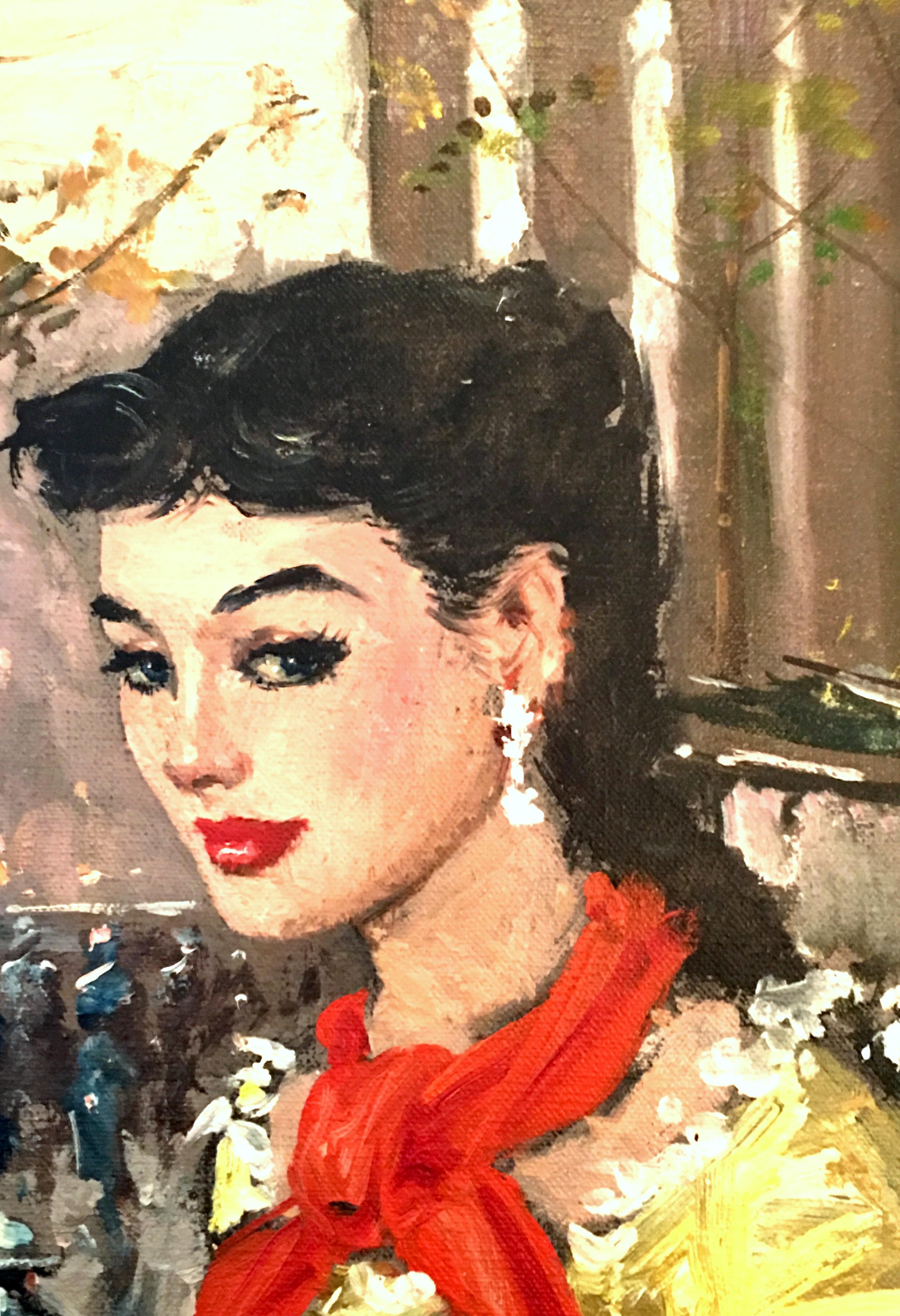 1955 Original Oil on Canvas Painting 