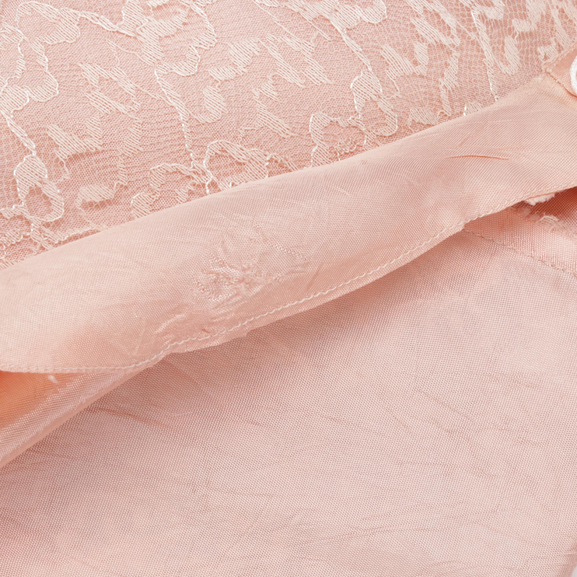 50s Pink Lace Midi Dress 1