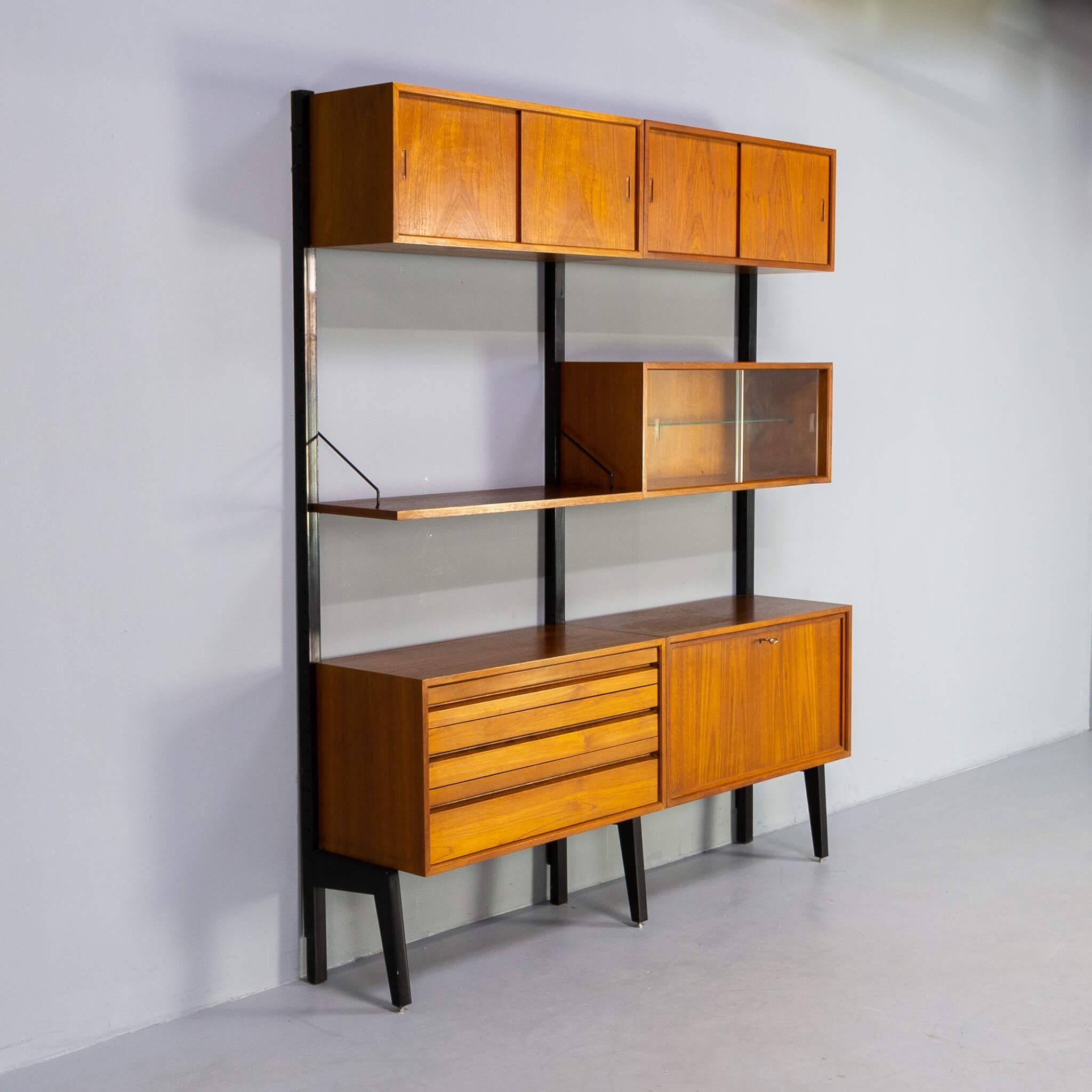 Danish 50s Poul Cadovius Royal System Wall Unit for Cado