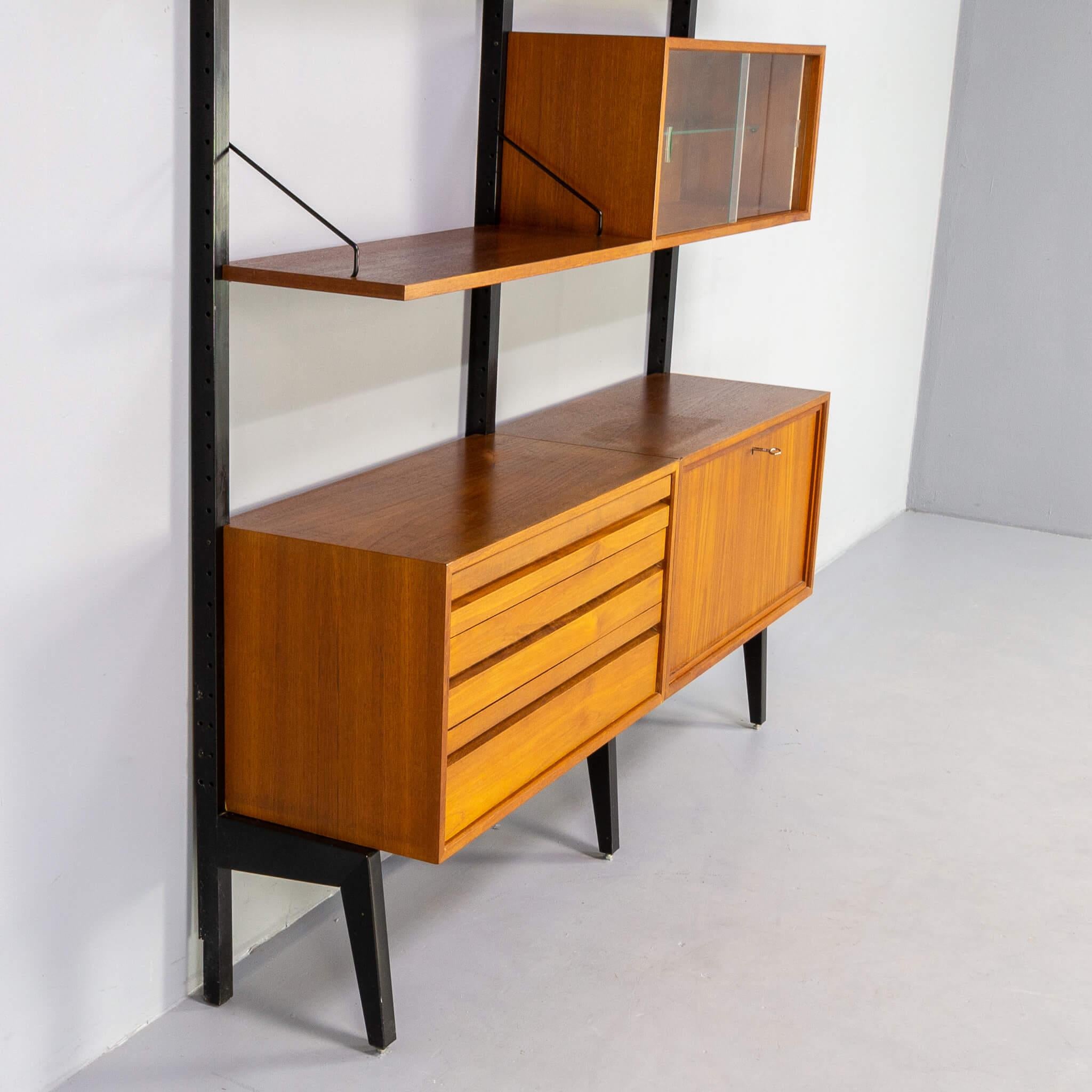 20th Century 50s Poul Cadovius Royal System Wall Unit for Cado