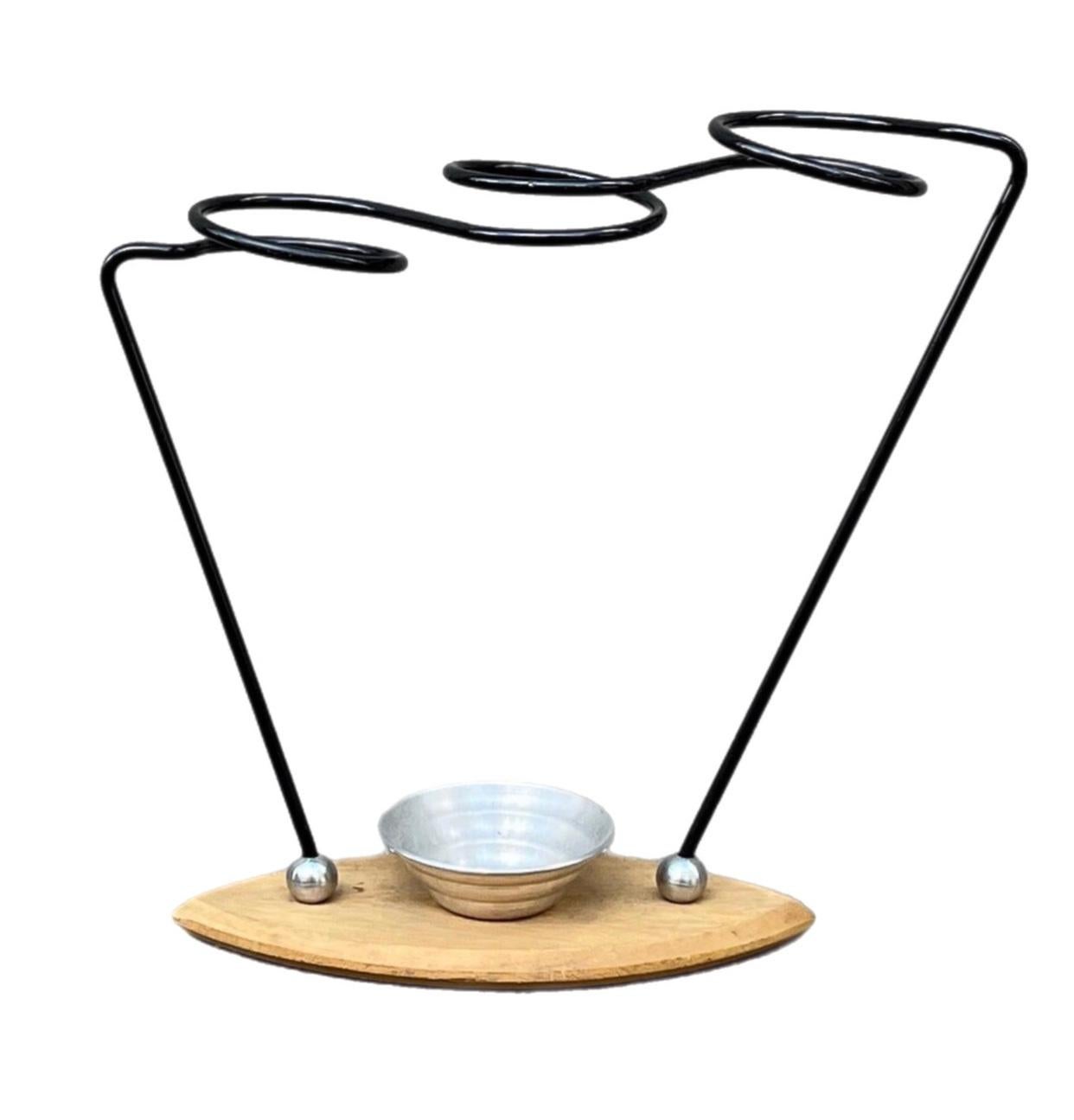20ième siècle 50s Rare Français Mid Century Modern Carl Aubock insp Minimalist Umbrella Holder en vente