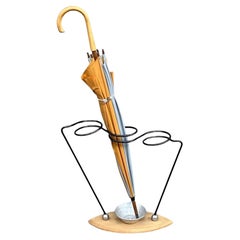 50s Rare French Mid Century Modern Carl Aubock inspiriert Minimalist Umbrella Holder