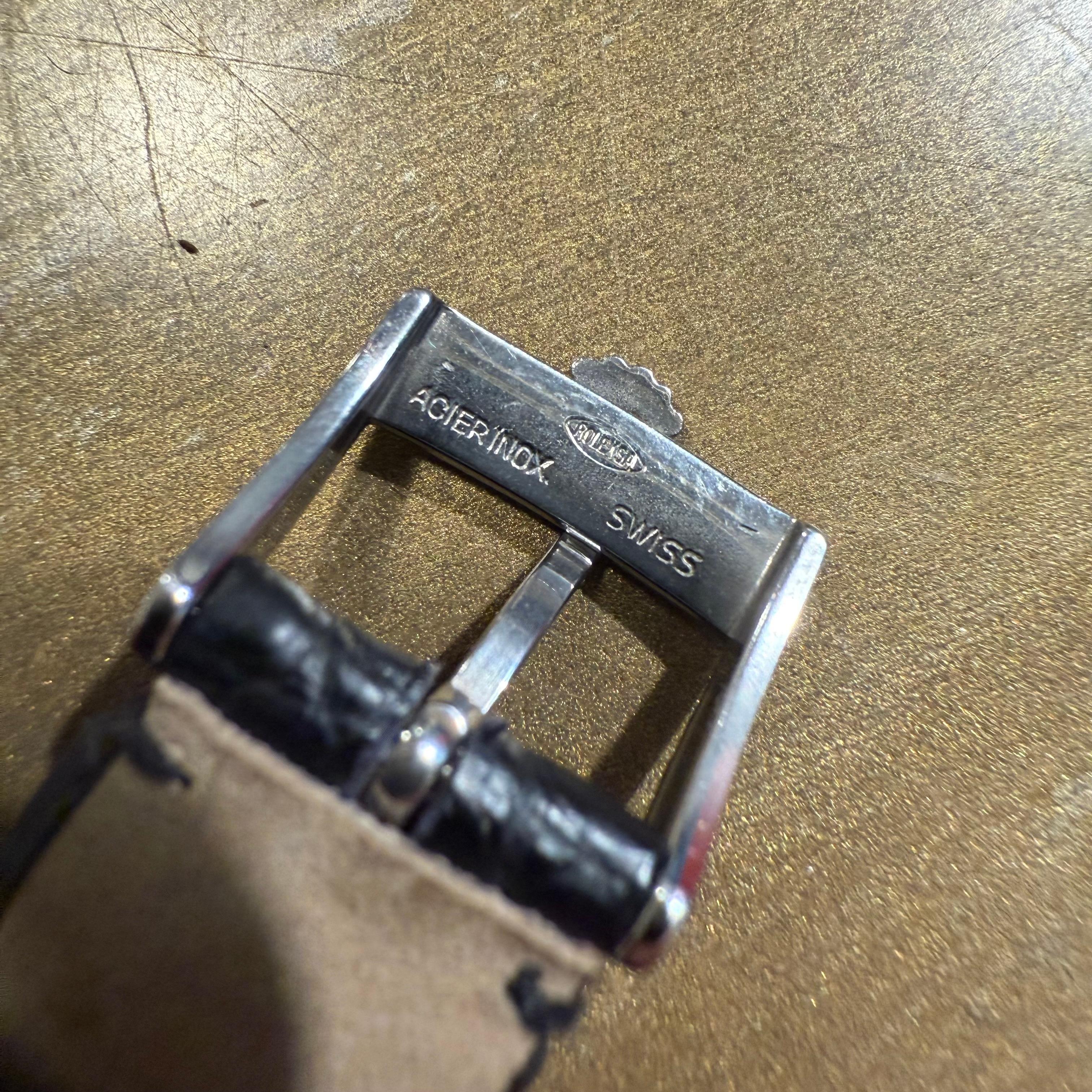 Rolex Oyster Resistente agli Urti degli anni '50 Ref. 6484 Quadrante Chevron in vendita 7