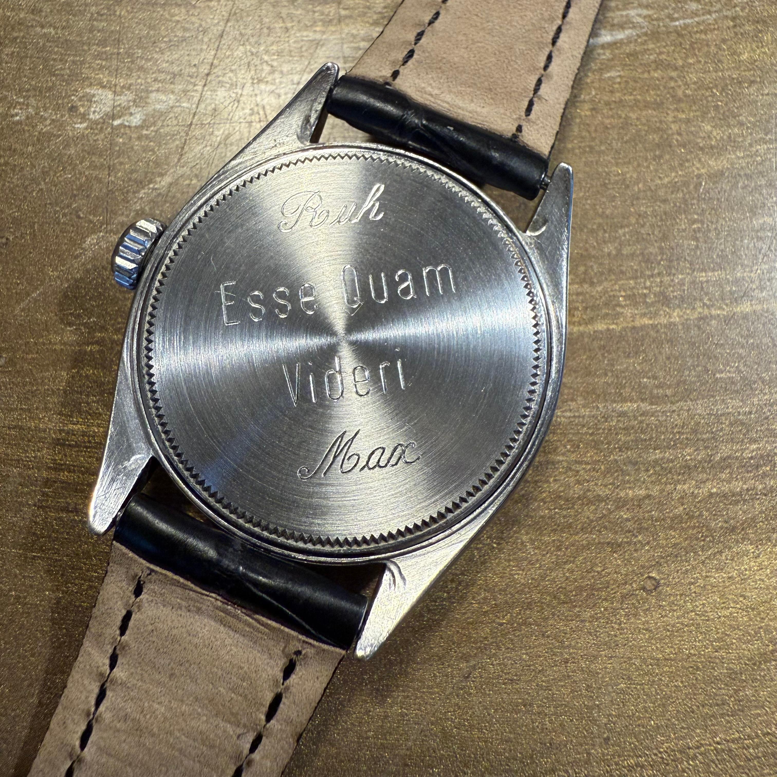 Rolex Oyster Resistente agli Urti degli anni '50 Ref. 6484 Quadrante Chevron in vendita 5