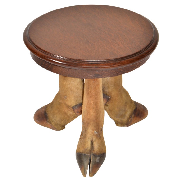 50s Rustic European Taxidermy Oak Top Low Table Bonsai Stand Mid-Century  Modern For Sale at 1stDibs