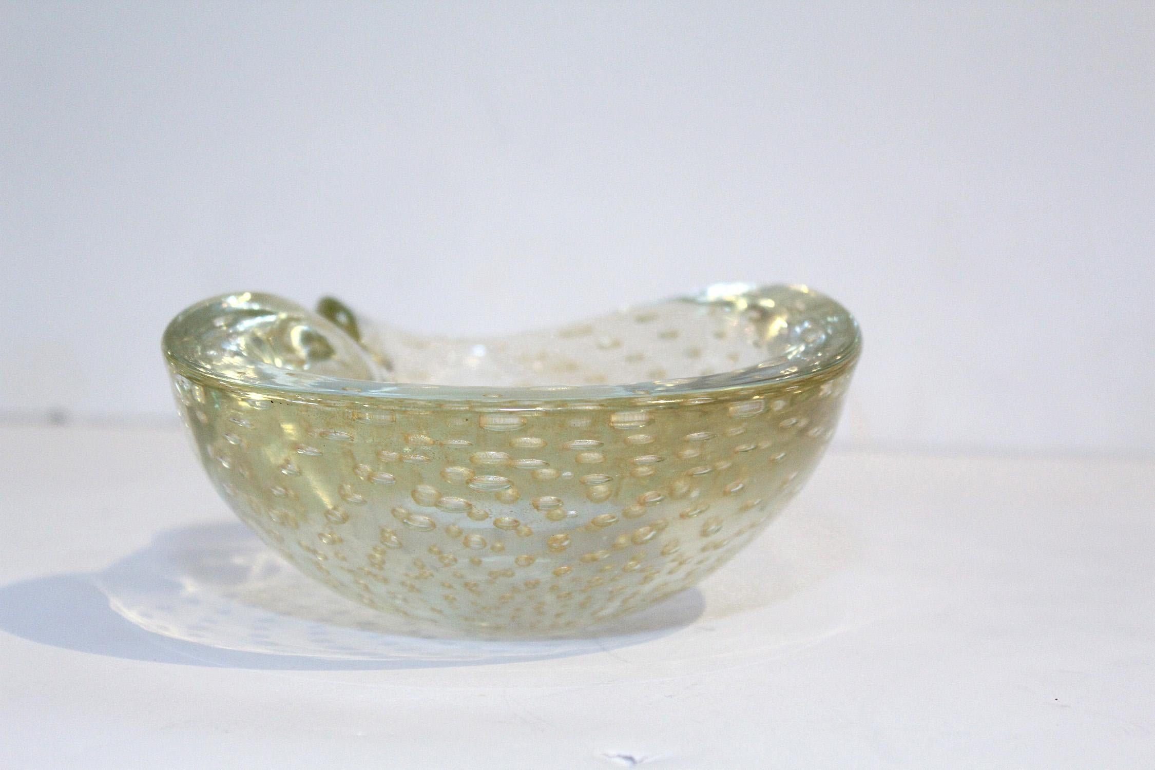 murano bubble glass bowl