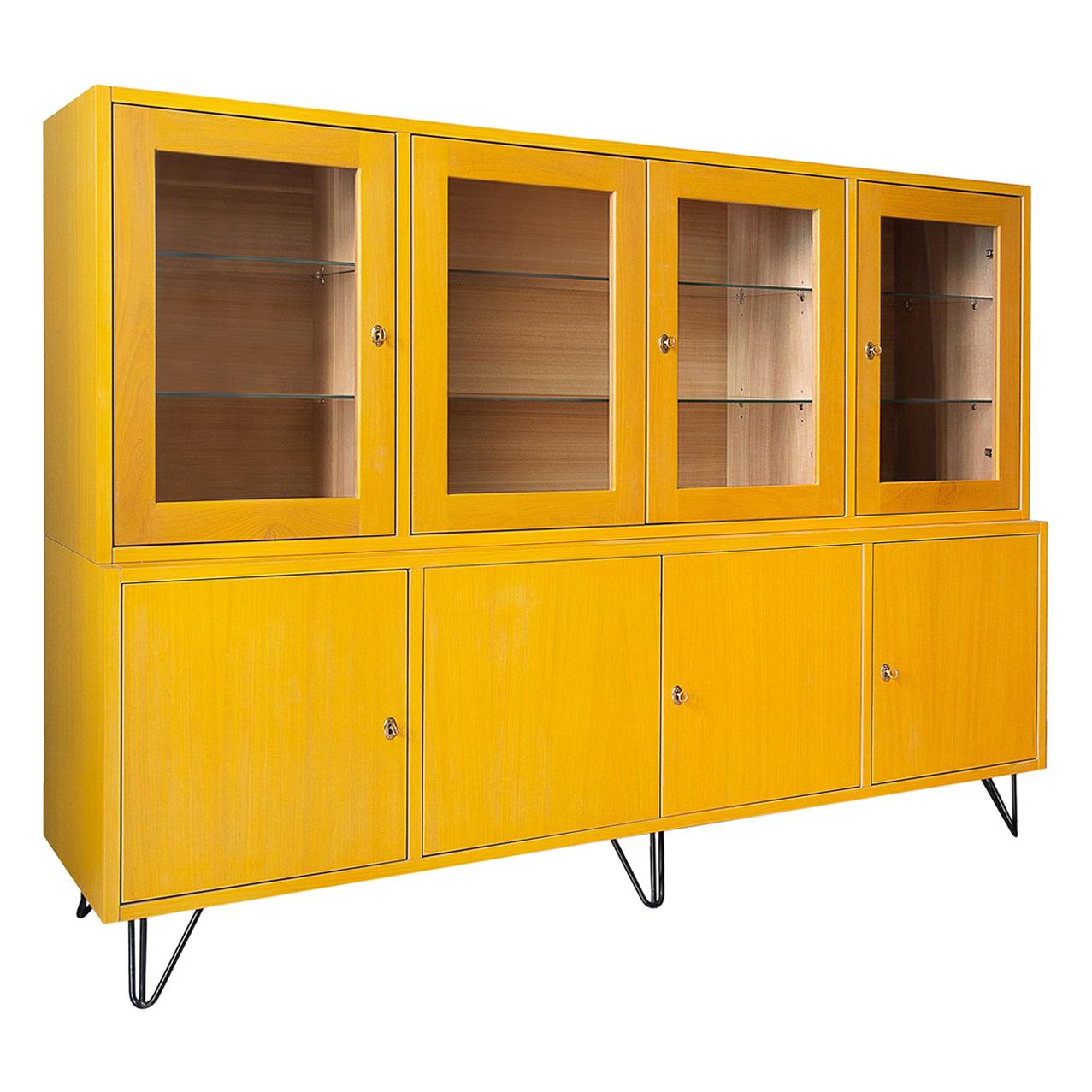 50s-style Yellow Cabinet For Sale