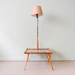 50’s Table / Lamp in Ash Wood and Undianuno Wood