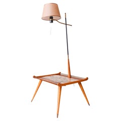 50’s Table / Lamp in Ash Wood and Undianuno Wood