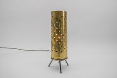 50s Tripod Table Lamp Made of Perforated Cartridge Case, Germany
