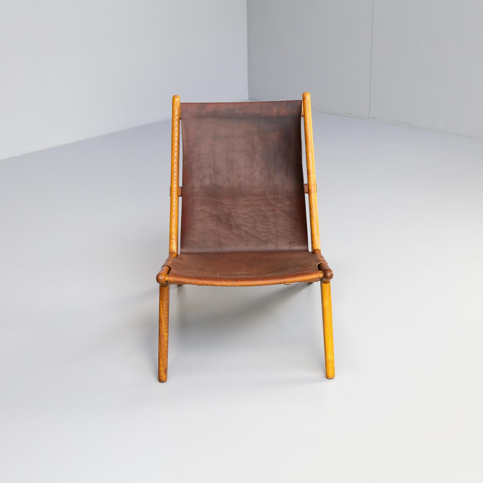 50s Uno & Östen Kristiansson Hunting Chair by for Luxus In Good Condition For Sale In Amstelveen, Noord