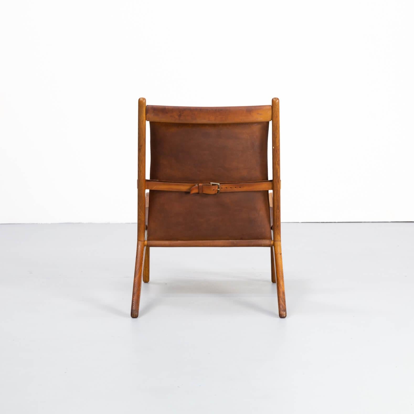 1950s Uno & Östen Kristiansson model 204 Hunting Chair by for Luxus In Good Condition For Sale In Amstelveen, Noord