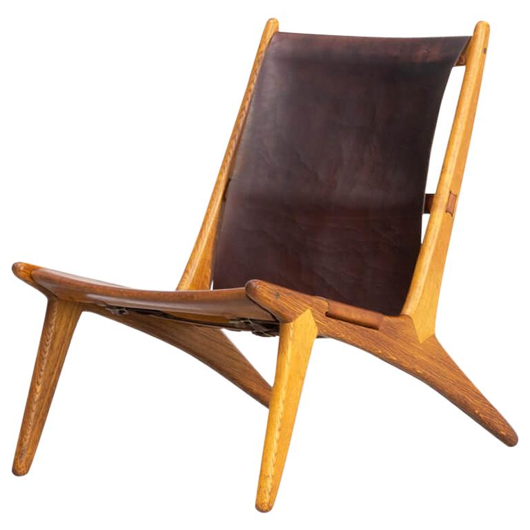 1950s Uno & Östen Kristiansson model 204 Hunting Chair by for Luxus For Sale