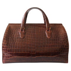 Retro 50's Valextra Crocodile Large Bag