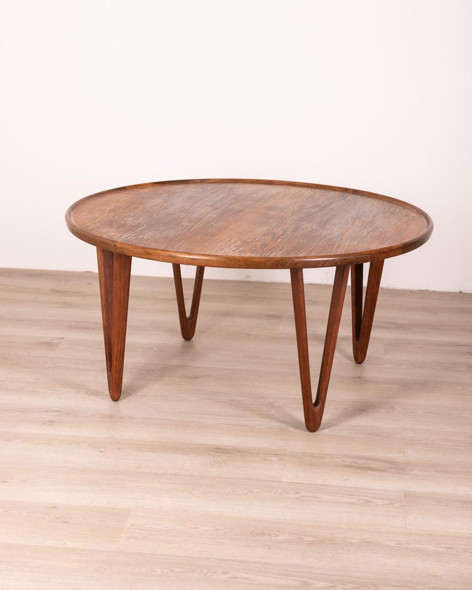 1950s Vintage Rosewood Coffee Table Design Tove & Edvard Kindt-Lars For Sale 2
