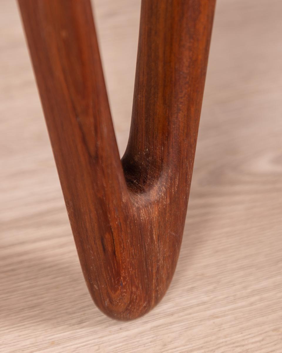 1950s Vintage Rosewood Coffee Table Design Tove & Edvard Kindt-Lars In Good Condition For Sale In None, IT