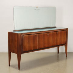 50's walnut Cabinet with mirro