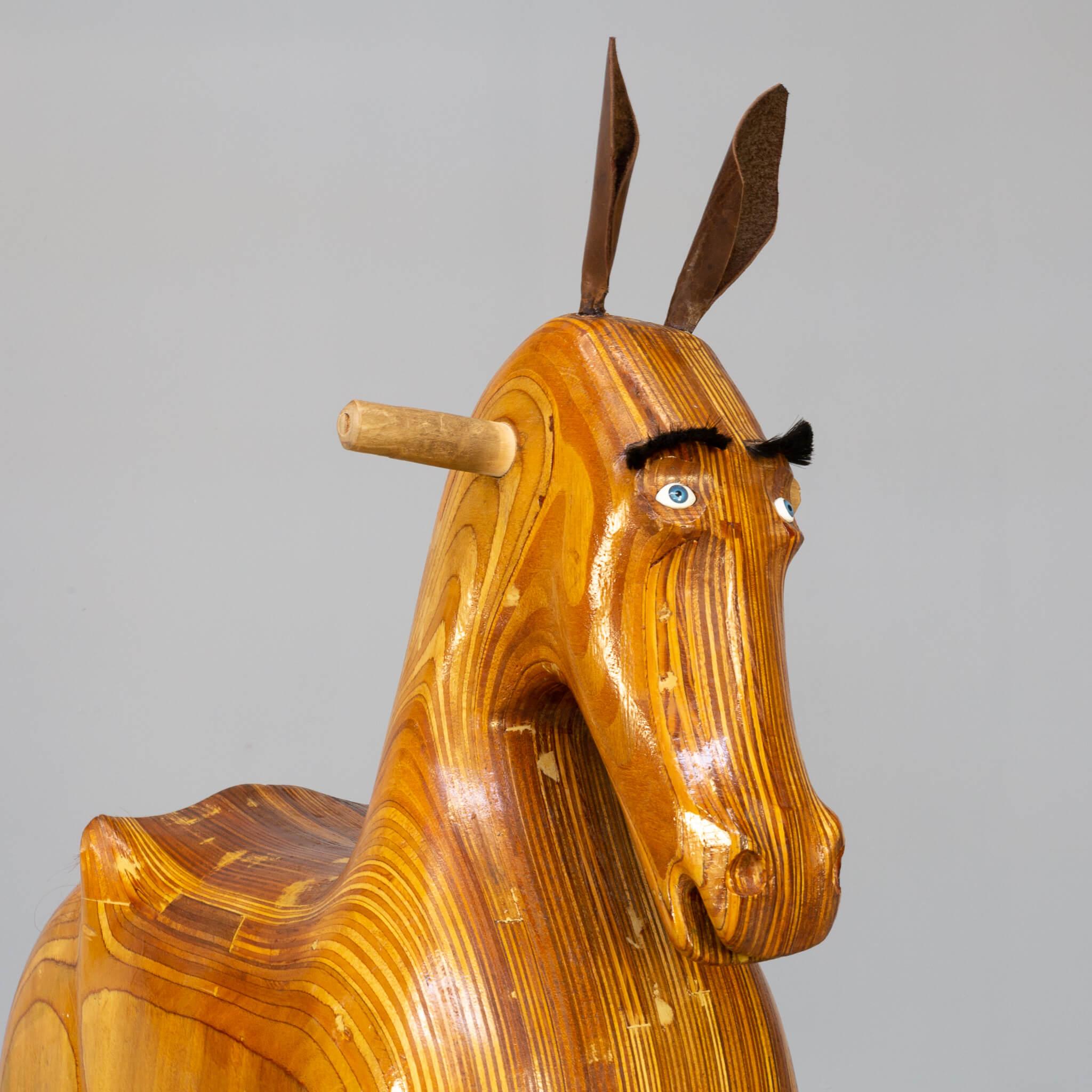 50s Wooden Decorative Horse For Sale 2