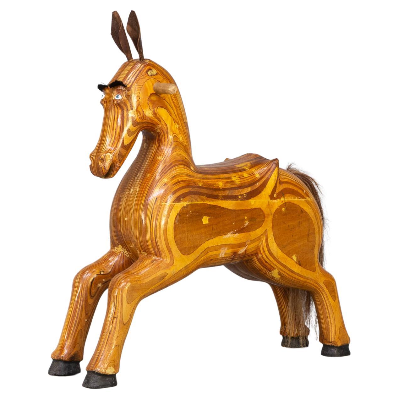 50s Wooden Decorative Horse For Sale