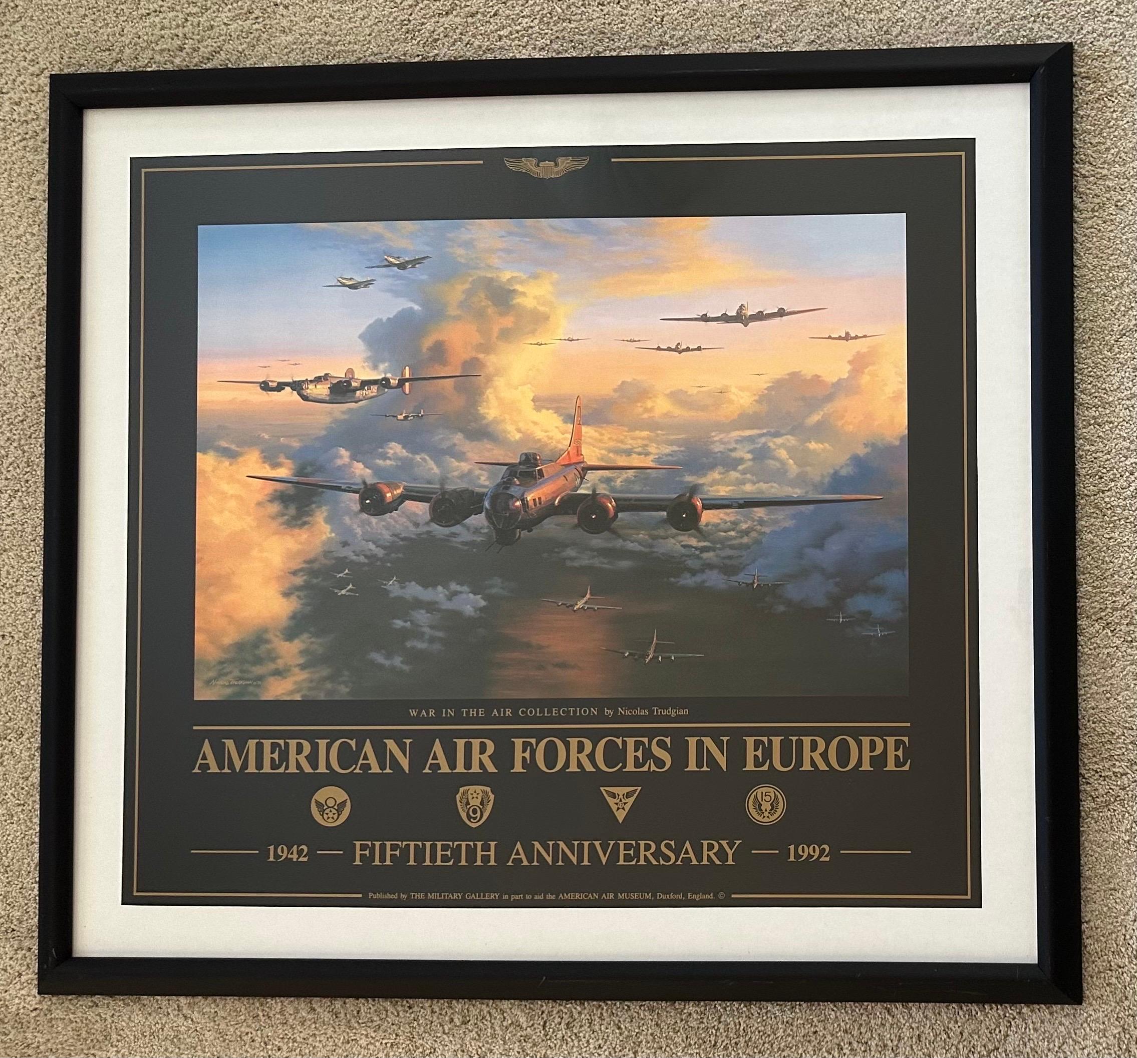 50. Jahrestag der amerikanischen Streitkräfte in Europa Lithographie von Nicolas Trudgian im Zustand „Gut“ im Angebot in San Diego, CA