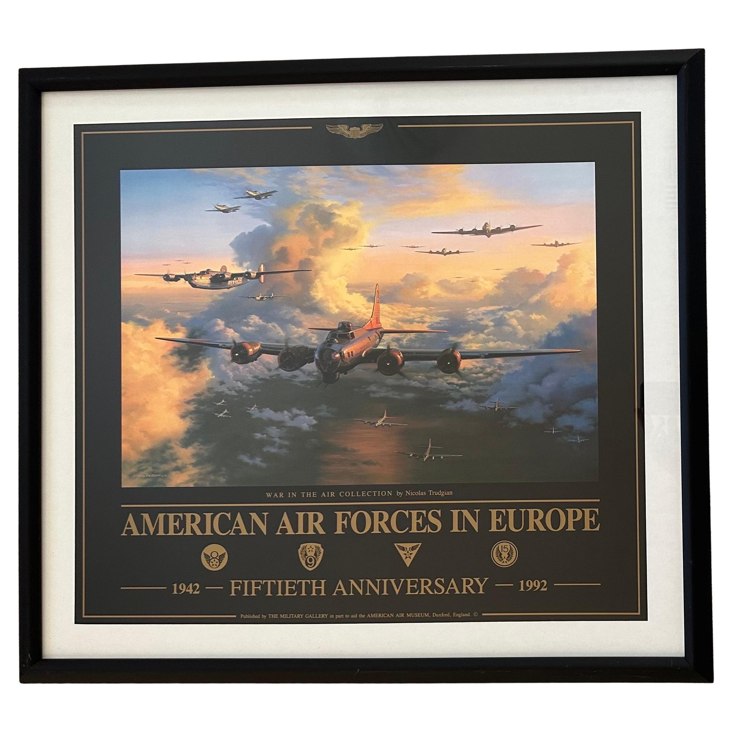 50. Jahrestag der amerikanischen Streitkräfte in Europa Lithographie von Nicolas Trudgian im Angebot 4