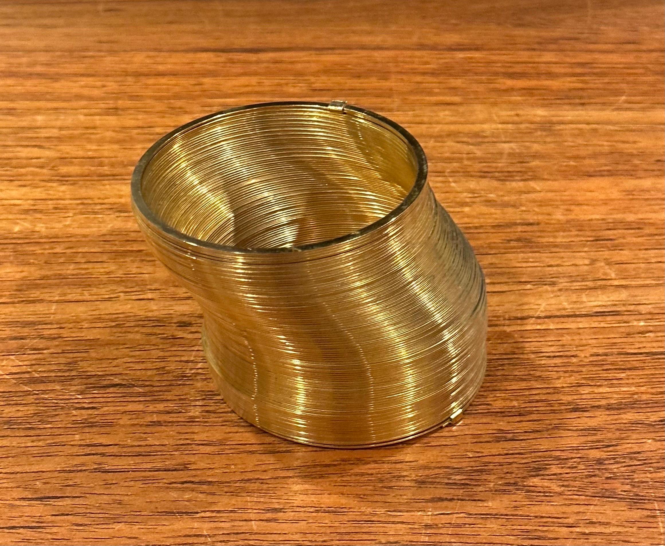 50th Anniversary Gold-Plated Slinky Toy in Wood Box In Good Condition For Sale In San Diego, CA