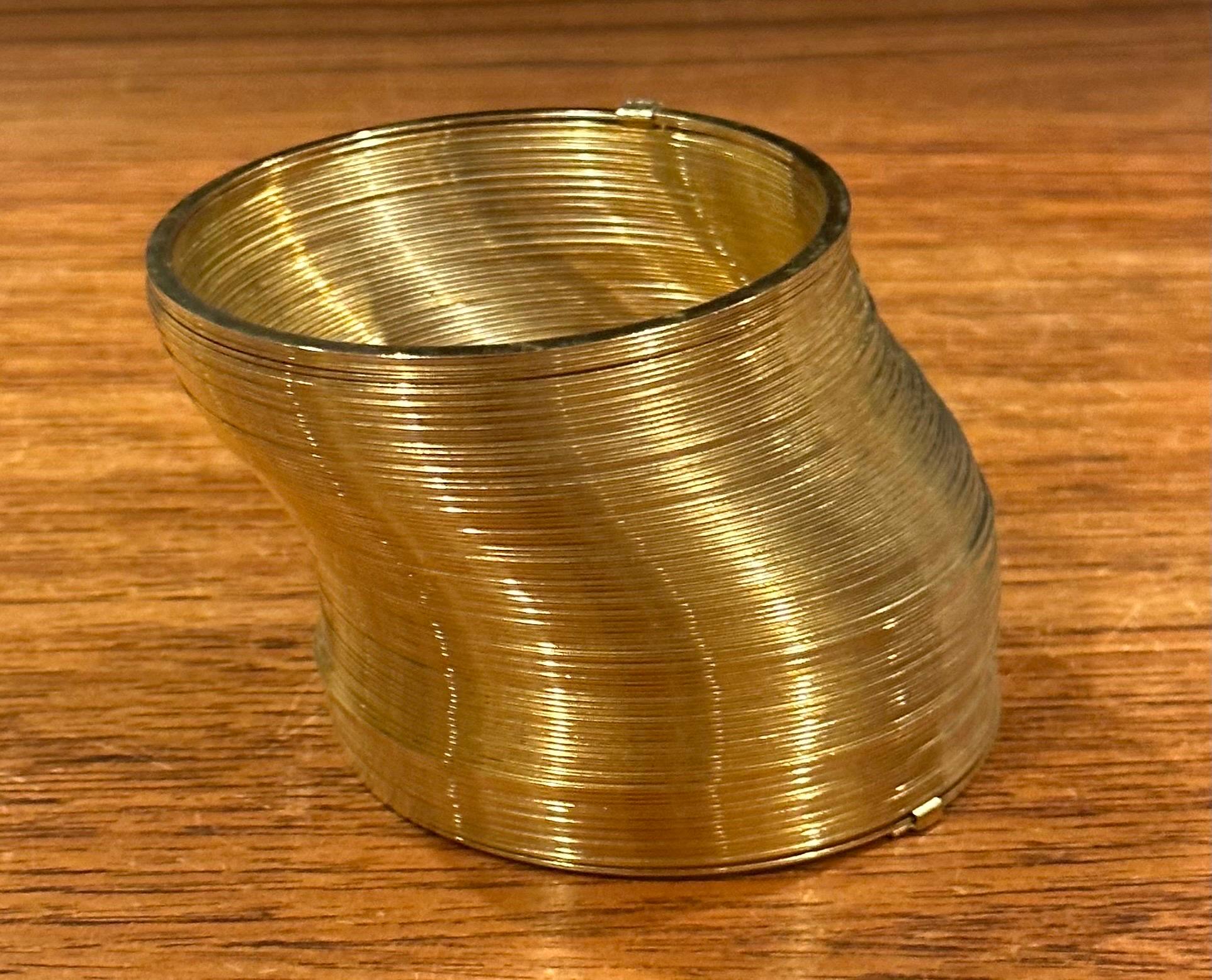 20th Century 50th Anniversary Gold-Plated Slinky Toy in Wood Box For Sale