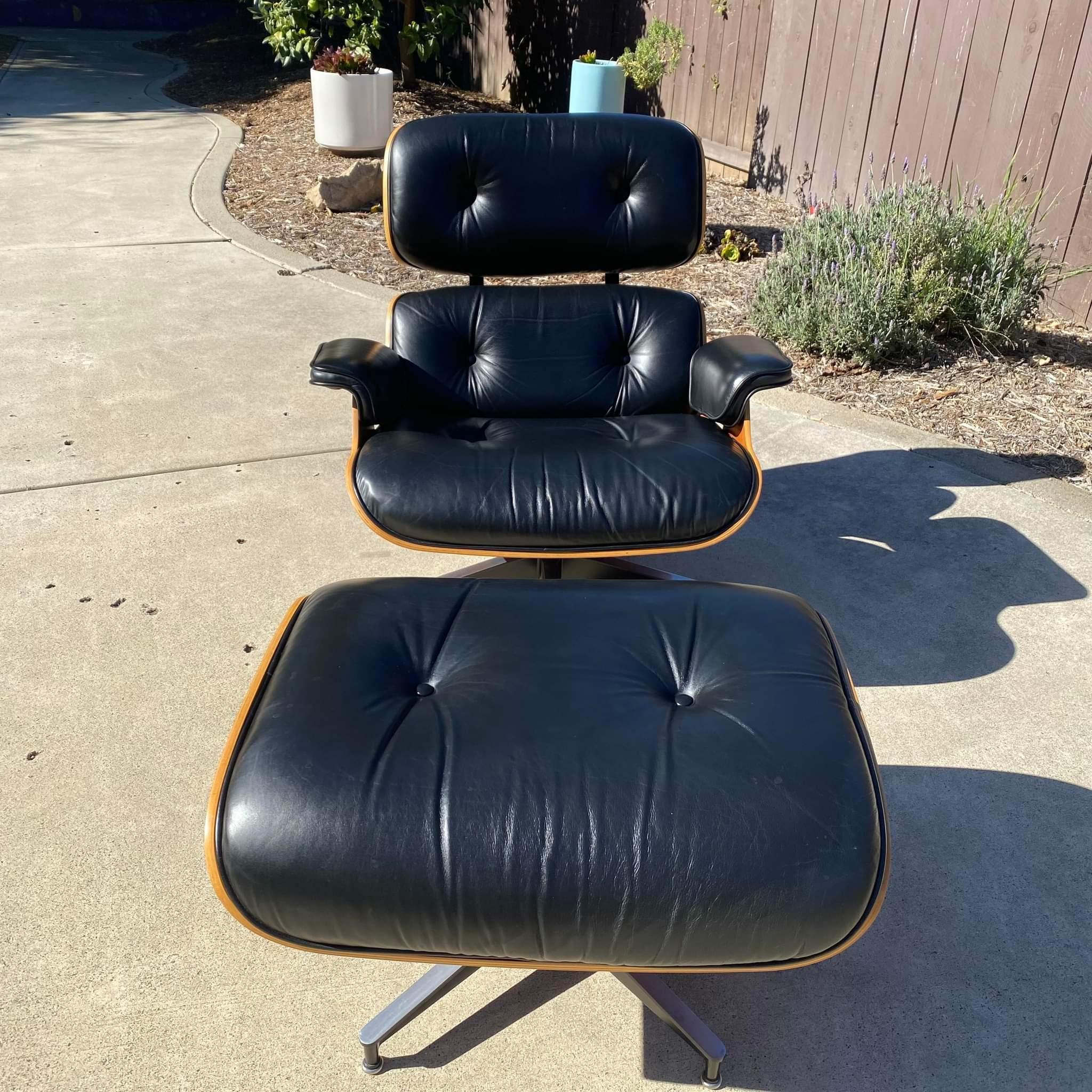 American 50th Anniversary Mid Century Modern Eames Lounge Chair and Ottoman