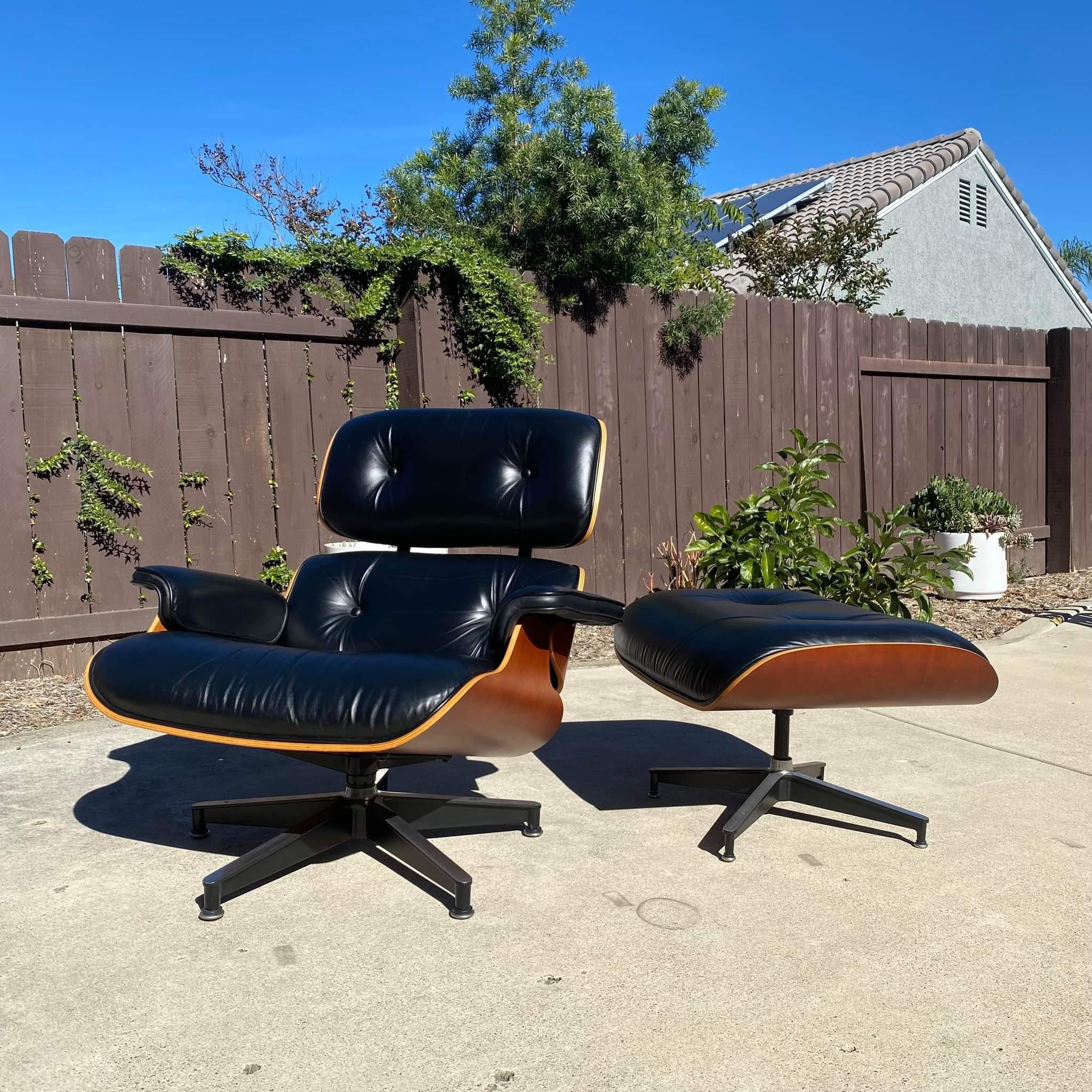 Contemporary 50th Anniversary Mid Century Modern Eames Lounge Chair and Ottoman