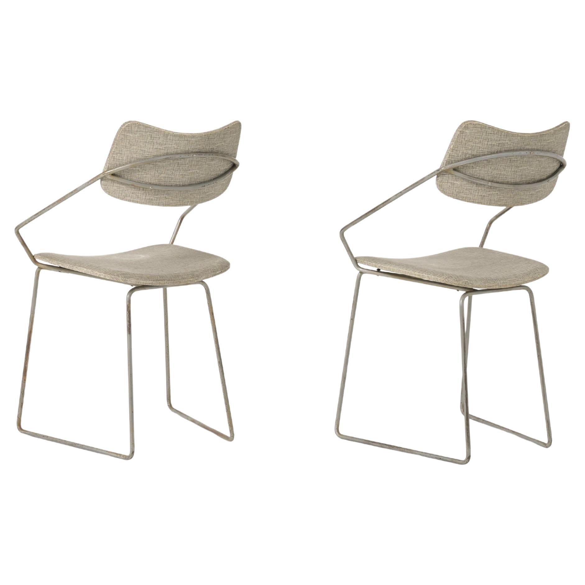 50ties metal dining chair Belgium