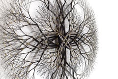 50"x50" Metal Wall Sculpture in Stainless and Bronze #702