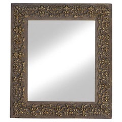 Specchio in legno stuccato Arts & Crafts