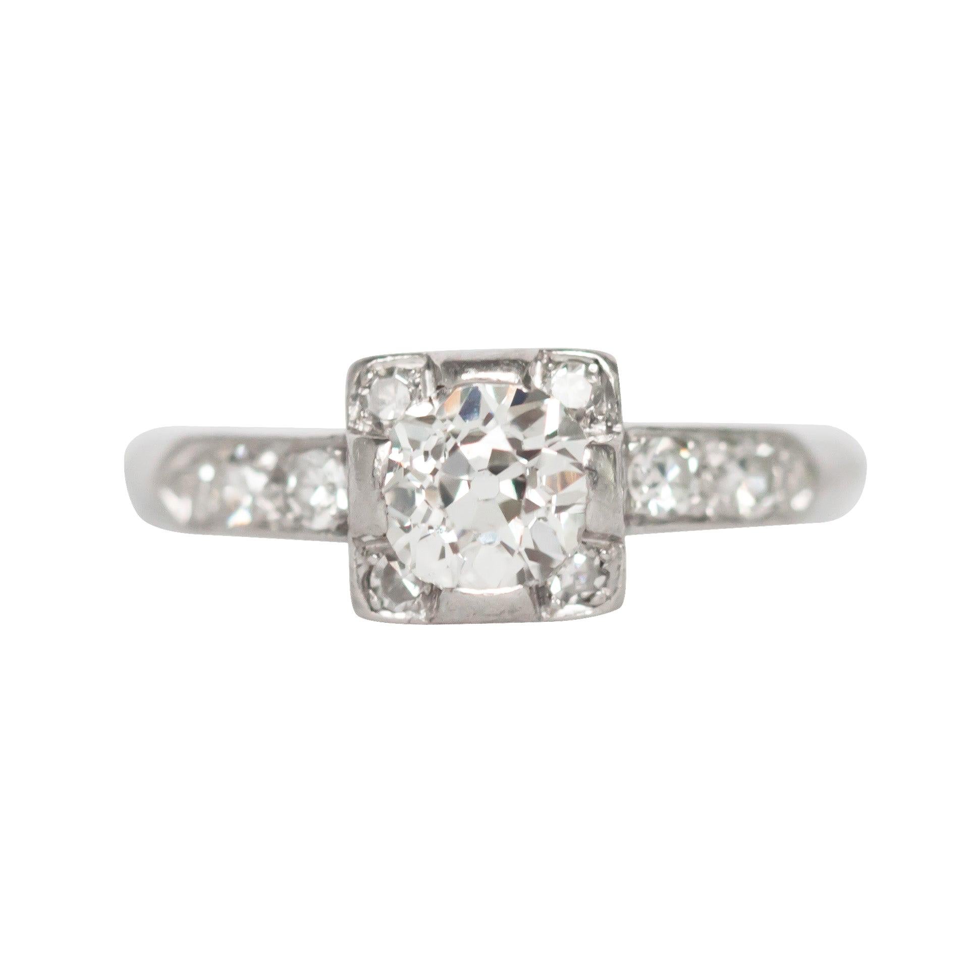 .51 Carat Diamond Platinum Engagement Ring For Sale
