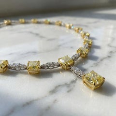 51 Carat Fancy Yellow Diamond Choker Necklace