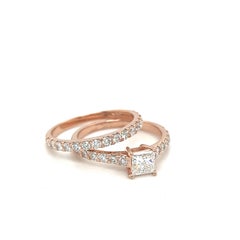 .51 Carat Natural Diamond Engagement Ring and Diamond Band Rose Gold