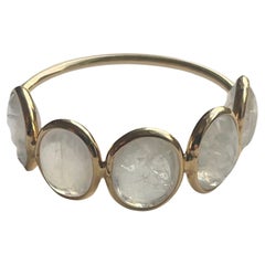 Vintage 5.1 Carat Oval Cabochon Moonstone 18K Gold Ring