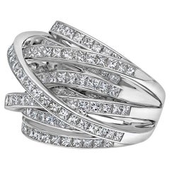 5.1 Carat Princess Statement Brilliant White 14K White Gold Timeless Brilliance