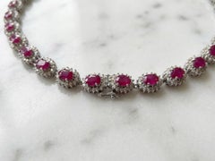 51 Carat Ruby and Diamond Necklace